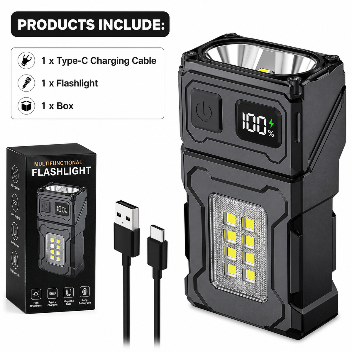 Mini USB Rechargeable LED Flashlight