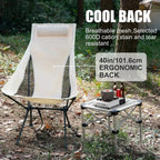 WEST TUNE Folding Camping Chair with Headrest