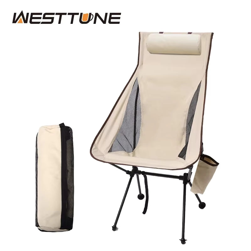 WEST TUNE Folding Camping Chair with Headrest